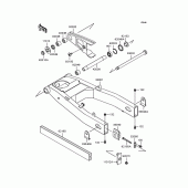 Схема вузла: Задній важіль (маятник) для Kawasaki ZX400 ZZR400