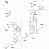 Схема вузла: Підвіска/амортизатор для Kawasaki ZR550 Zephyr
