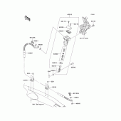 Схема вузла: Задній гальмівний циліндр Kawasaki KX450 KX450F
