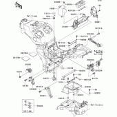 Схема узла: Крепление двигателя для Kawasaki ZX1200 Ninja ZX-12R