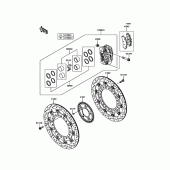 Схема узла: Передний тормоз для Kawasaki ZX1000 Ninja H2
