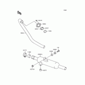 Схема вузла: Вихлопна система для Kawasaki BJ250 Estrella Custom