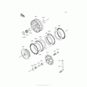 Схема вузла: Зчеплення для Kawasaki VN900 Vulcan 900 Custom