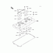 Схема вузла: Клапанна кришка Kawasaki ZR1200 ZRX1200 DAEG