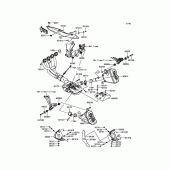 Схема узла: Выхлопная система для Kawasaki ZX1000 Z1000SX