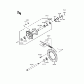 Схема вузла: Заднє колесо & Привідний ланцюг для Kawasaki KLX250 KLX250