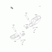 Схема вузла: Підніжки для Kawasaki KX85 KX85