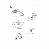 Схема вузла: Наклейки (blue; ZR750-C7) для Kawasaki ZR750 Zephyr