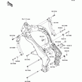 Схема вузла: Кріплення двигуна Kawasaki ZR1000 Z1000 ABS