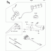 Схема узла: Ручки с подогревом (Опция) для Kawasaki ZX1000 Ninja 1000 ABS