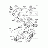 Схема узла: Облицовочные элементы для Kawasaki VN1700 VN1700 Classic Tourer ABS