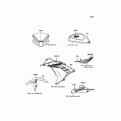 Схема вузла: Decals(Red) для Kawasaki EX300 Ninja 300 ABS