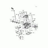 Схема вузла: Головка циліндра для Kawasaki BR250 Z250SL ABS