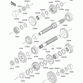 Схема вузла: Трансмісія для Kawasaki ZR750 ZR-7