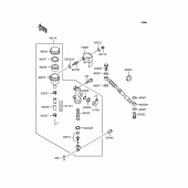 Схема вузла: Задній гальмівний циліндр для Kawasaki BJ250 Estrella RS
