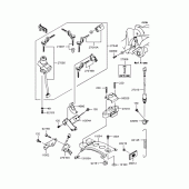Схема вузла: Замок запалювання для Kawasaki BJ250 Estrella