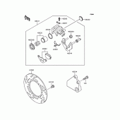 Схема вузла: Заднє гальмо для Kawasaki BJ250 Estrella