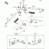 Схема узла: Руль & Пульт управления рулевой для Kawasaki ZX1100 ZZ-R1100