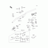 Схема узла: Руль (1/2) для Kawasaki KX500