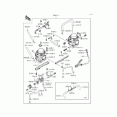 Схема узла: Карбюратор(1/2) для Kawasaki EX250 Ninja 250
