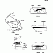 Схема вузла: Decals(red/bronze-guns)(zx600-c2/c3) для Kawasaki ZX600 GPX600R
