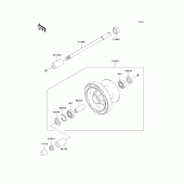 Схема вузла: Ступиця переднього колеса для Kawasaki VN800 Vulcan 800 Classic