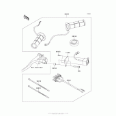 Схема узла: Ручки с подогревом (Опция) для Kawasaki ZX1000 Ninja 1000 ABS