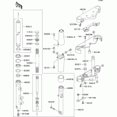 Схема вузла: Передня вилка(1/2) для Kawasaki VN1500 VN1500 Classic