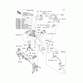 Схема вузла: Fuel tank(1/2) для Kawasaki VN2000 Vulcan 2000 Classic LT