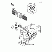Схема узла: Воздушный фильтр для Kawasaki EL250 Eliminator 250SE