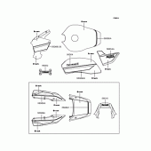 Схема вузла: Наклейки (A8FA) для Kawasaki ZR1200 ZRX1200R