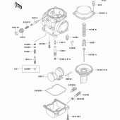 Схема вузла: Карбюратор parts(1/2) для Kawasaki EX500 GPZ500S