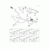 Схема вузла: Side covers/chain cover(1/2) для Kawasaki KLE500