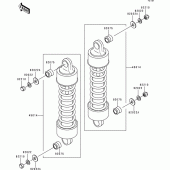 Схема узла: Подвеска/амортизатор для Kawasaki VN1500 VN1500 Classic