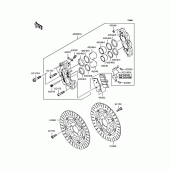 Схема вузла: Переднє гальмо для Kawasaki ZR400 Zephyr X