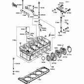 Схема вузла: Головка циліндра для Kawasaki ZX1100 ZZ-R1100