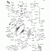 Схема вузла: Радіатор (1/2) для Kawasaki KLE500