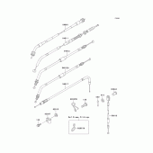 Схема узла: Тросики для Kawasaki KL650 KLR650