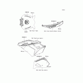 Схема узла: Наклейки (Ebony; CBF) для Kawasaki ZX1400 ZZR1400