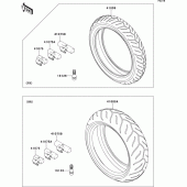 Схема вузла: Шини для Kawasaki ZR750 Z750 ABS