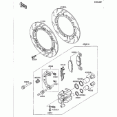 Схема вузла: Переднє гальмо для Kawasaki ZX600 Ninja 600R