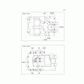 Схема вузла: Болти картера двигуна для Kawasaki KLE500
