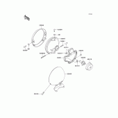 Схема вузла: Headlight(s) для Kawasaki VN1500 Vulcan 1500 Classic