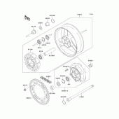 Схема узла: Ступица заднего колеса для Kawasaki ZX1100 ZZ-R1100