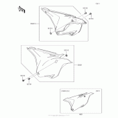 Схема узла: Side Covers для Kawasaki KX100