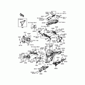 Схема вузла: Кріплення двигуна для Kawasaki ZR800 Z800 ABS