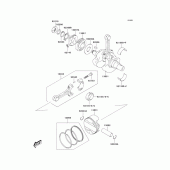Схема вузла: Crankshaft/piston(s) для Kawasaki KLV1000