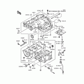 Схема вузла: Картер двигуна для Kawasaki ZR400 ZRX