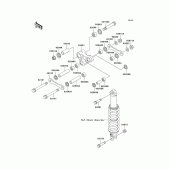 Схема вузла: Задня підвіска для Kawasaki KL250 KL250 Super Sherpa