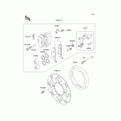 Схема узла: Передний тормоз для Kawasaki KLX250 KLX250SR